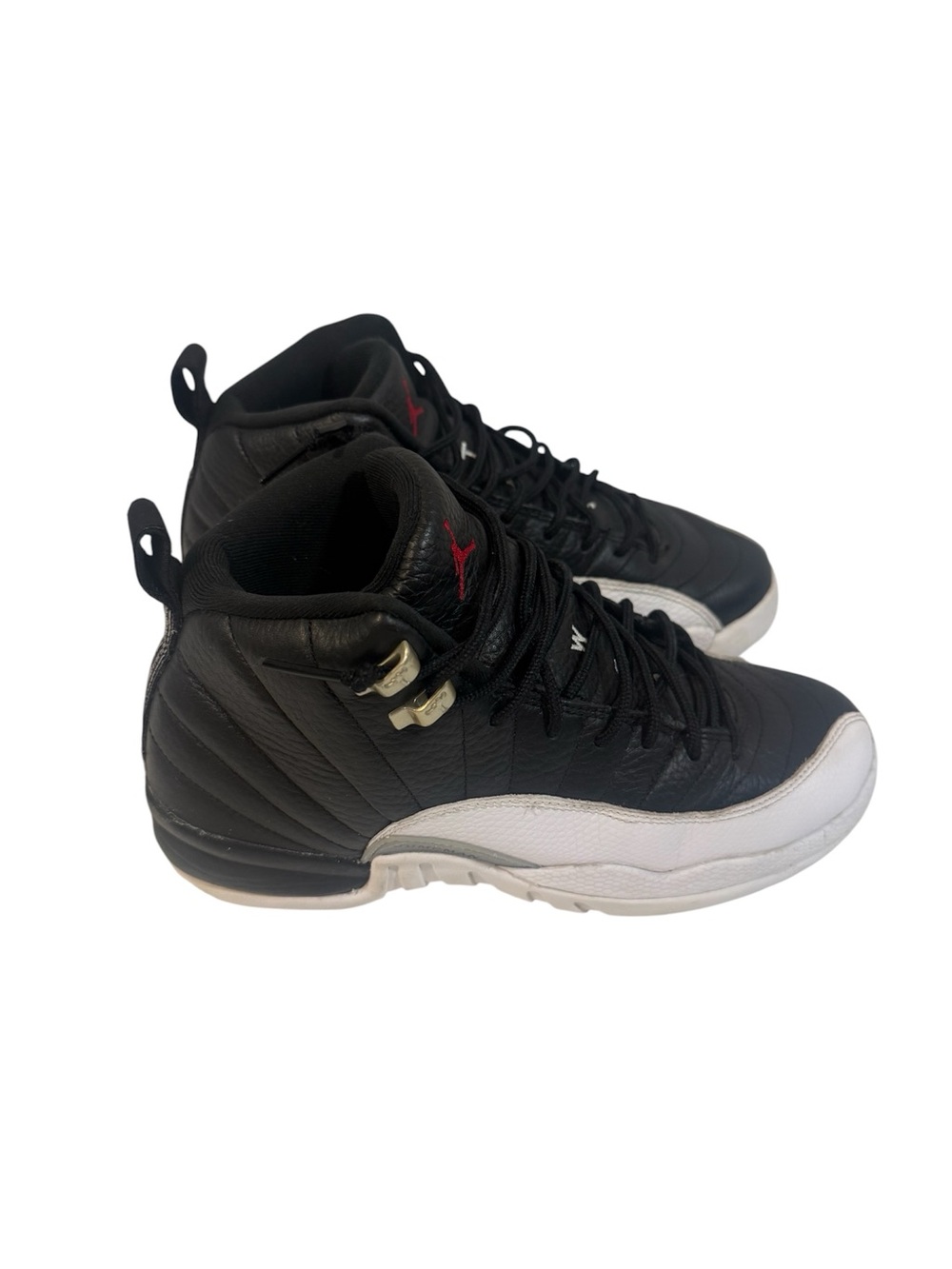 Jordan Air Jordan 12 Retro Black/White Mid Top Sneakers 7Y Style Code 153265-006